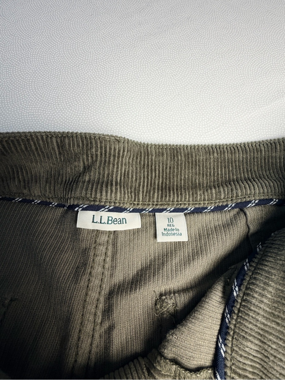 L.L.Bean Women’s 207 Vintage Corduroy Pants Size 10 Reg Dark Loden NWT Straight - Picture 6 of 7